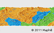 Political Panoramic Map of Pingyuan