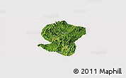 Satellite Panoramic Map of Pingyuan, cropped outside