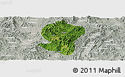 Satellite Panoramic Map of Pingyuan, lighten, semi-desaturated