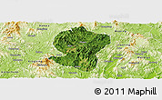 Satellite Panoramic Map of Pingyuan, physical outside