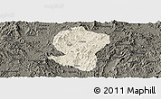 Shaded Relief Panoramic Map of Pingyuan, darken