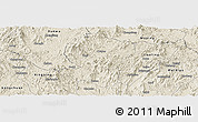 Shaded Relief Panoramic Map of Pingyuan