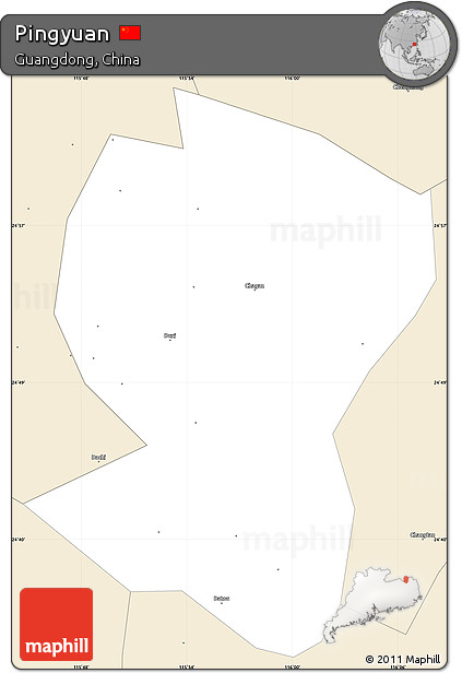 Classic Style Simple Map of Pingyuan