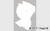 Gray Simple Map of Pingyuan, cropped outside