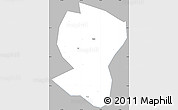Gray Simple Map of Pingyuan, single color outside