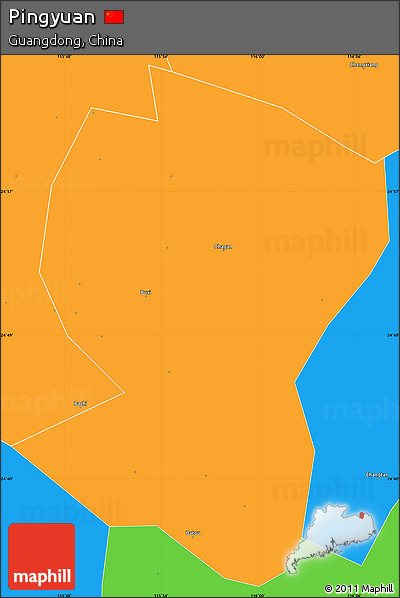 Political Simple Map of Pingyuan