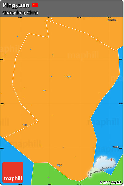 Political Simple Map of Pingyuan