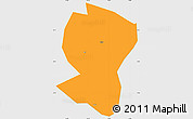Political Simple Map of Pingyuan, single color outside