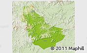 Physical 3D Map of Qingyuan, lighten