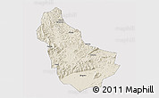 Shaded Relief 3D Map of Qingyuan, cropped outside