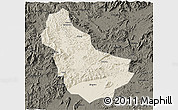 Shaded Relief 3D Map of Qingyuan, darken