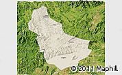 Shaded Relief 3D Map of Qingyuan, satellite outside