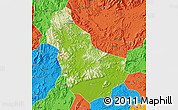 Physical Map of Qingyuan, political outside