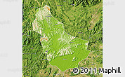 Physical Map of Qingyuan, satellite outside