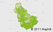 Physical Map of Qingyuan, single color outside