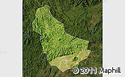 Satellite Map of Qingyuan, darken