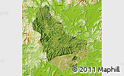Satellite Map of Qingyuan, physical outside