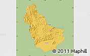 Savanna Style Map of Qingyuan, single color outside