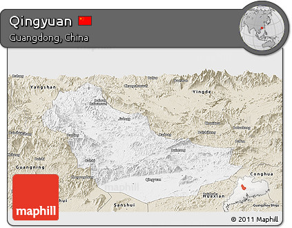 Classic Style Panoramic Map of Qingyuan