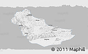 Gray Panoramic Map of Qingyuan, single color outside