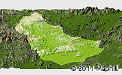 Physical Panoramic Map of Qingyuan, darken