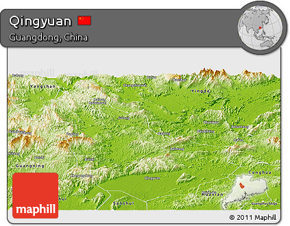 Physical Panoramic Map of Qingyuan