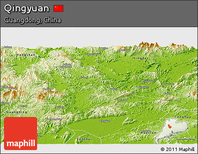 Physical Panoramic Map of Qingyuan