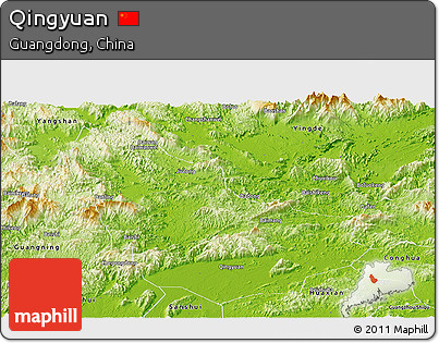 Physical Panoramic Map of Qingyuan