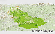Physical Panoramic Map of Qingyuan, lighten