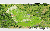 Physical Panoramic Map of Qingyuan, satellite outside