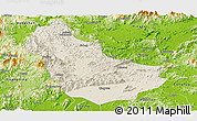Shaded Relief Panoramic Map of Qingyuan, physical outside