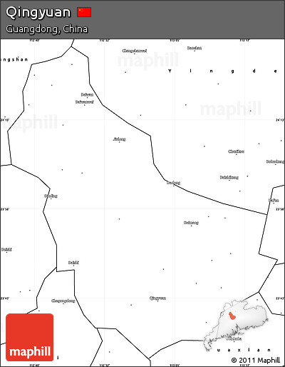 Blank Simple Map of Qingyuan