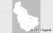 Gray Simple Map of Qingyuan, cropped outside