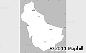 Gray Simple Map of Qingyuan, single color outside