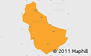 Political Simple Map of Qingyuan, single color outside