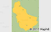 Savanna Style Simple Map of Qingyuan, single color outside