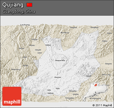 Classic Style 3D Map of Qujiang