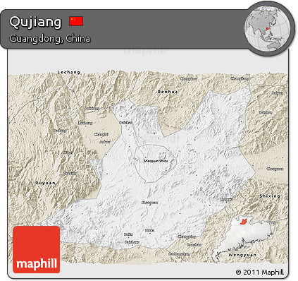 Classic Style 3D Map of Qujiang