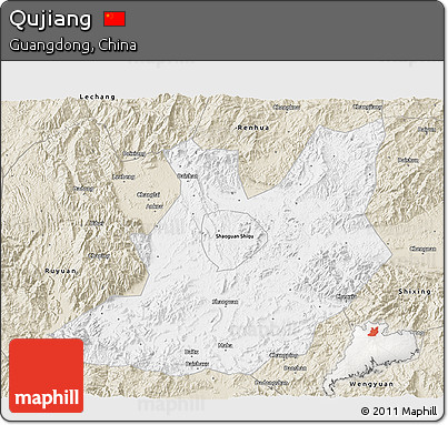 Classic Style 3D Map of Qujiang