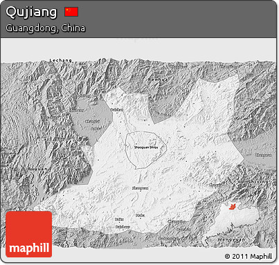 Gray 3D Map of Qujiang