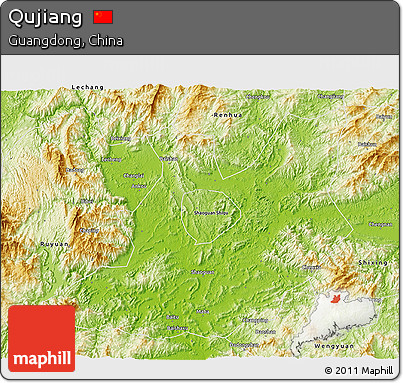 Physical 3D Map of Qujiang