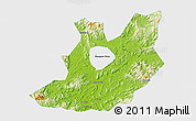 Physical 3D Map of Qujiang, single color outside