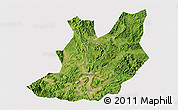 Satellite 3D Map of Qujiang, cropped outside