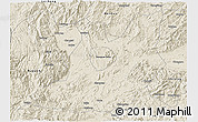 Shaded Relief 3D Map of Qujiang