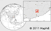 Blank Location Map of Qujiang, highlighted country