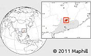 Blank Location Map of Qujiang, highlighted parent region