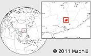 Blank Location Map of Qujiang