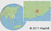 Savanna Style Location Map of Qujiang