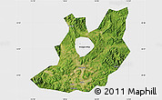 Satellite Map of Qujiang, single color outside