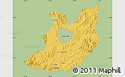 Savanna Style Map of Qujiang, single color outside